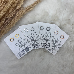 Metal Shape Stud Earring / Circle Hollow Mini