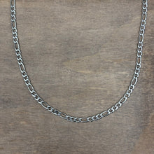 Stainless Steel Necklace / Figaro Flat Chain