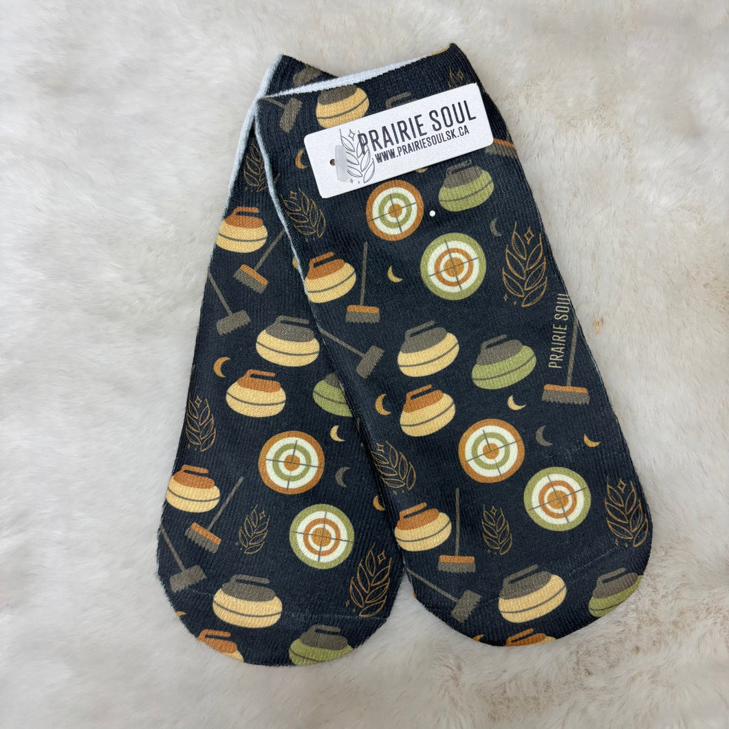 Socks Ankle / Curling Rocks and Brooms