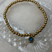 Stainless Steel Stacker Bracelet / Birthstone