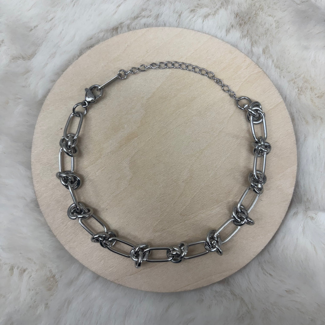 Stainless Steel Bracelet or Anklet / Barb Chain