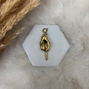 Stainless Steel / Middle Finger Pendant or Necklace