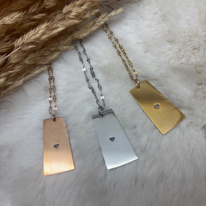 Saskatchewan Prairie Heart Necklace
