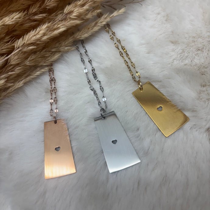 Saskatchewan Prairie Heart Necklace