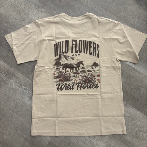 Graphic Tee / Wild Flowers and Wild Horses
