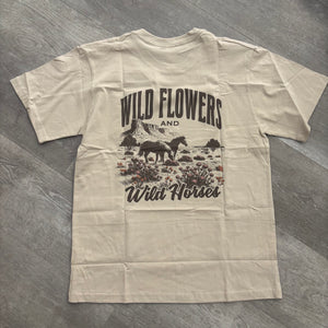 Graphic Tee / Wild Flowers and Wild Horses