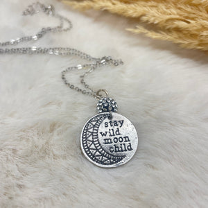 Stay Wild Moon Child Coin Necklace