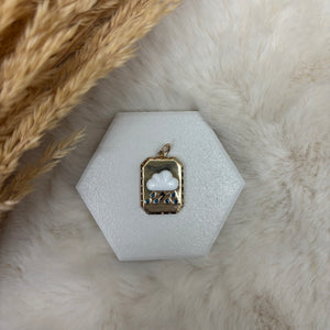 Stainless Steel / Rain Cloud Pendant or Necklace