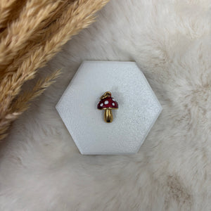 Stainless Steel / Mushroom Pendant or Necklace
