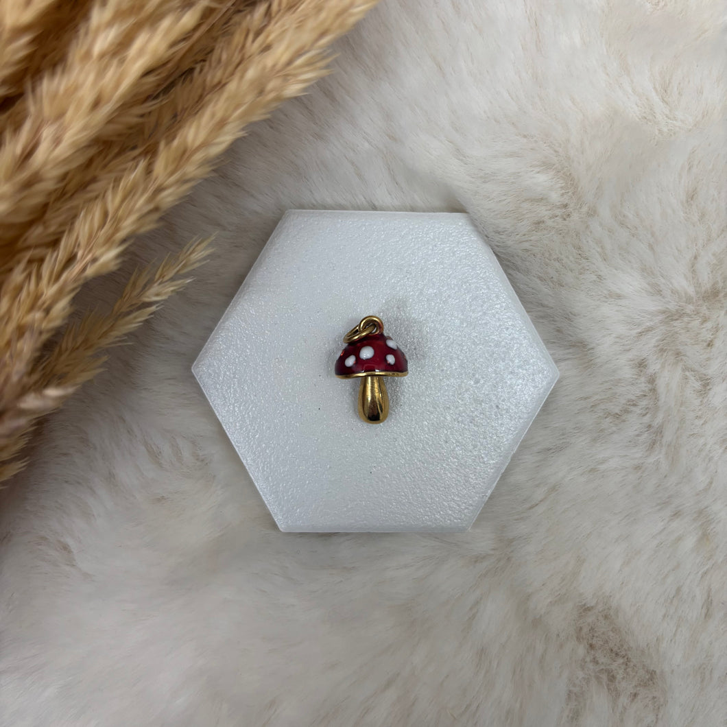 Stainless Steel / Mushroom Pendant or Necklace
