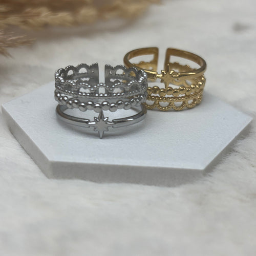 Lace Star Triple Ring