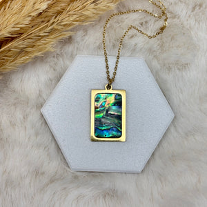 Stainless Steel / Turning Tide Abalone Pendant or Necklace