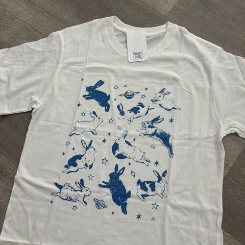 Graphic Tee / Bunny Rabbits and Space