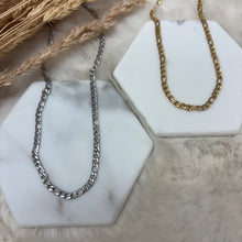 Stainless Steel Necklace / Figaro Flat Chain