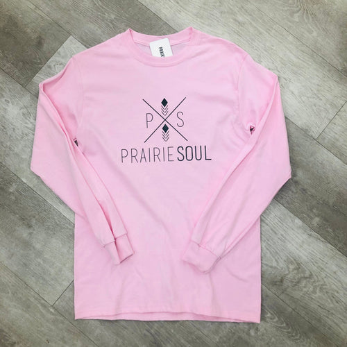 Prairie Soul Long Sleeve Tee / Pink Baby / X Logo