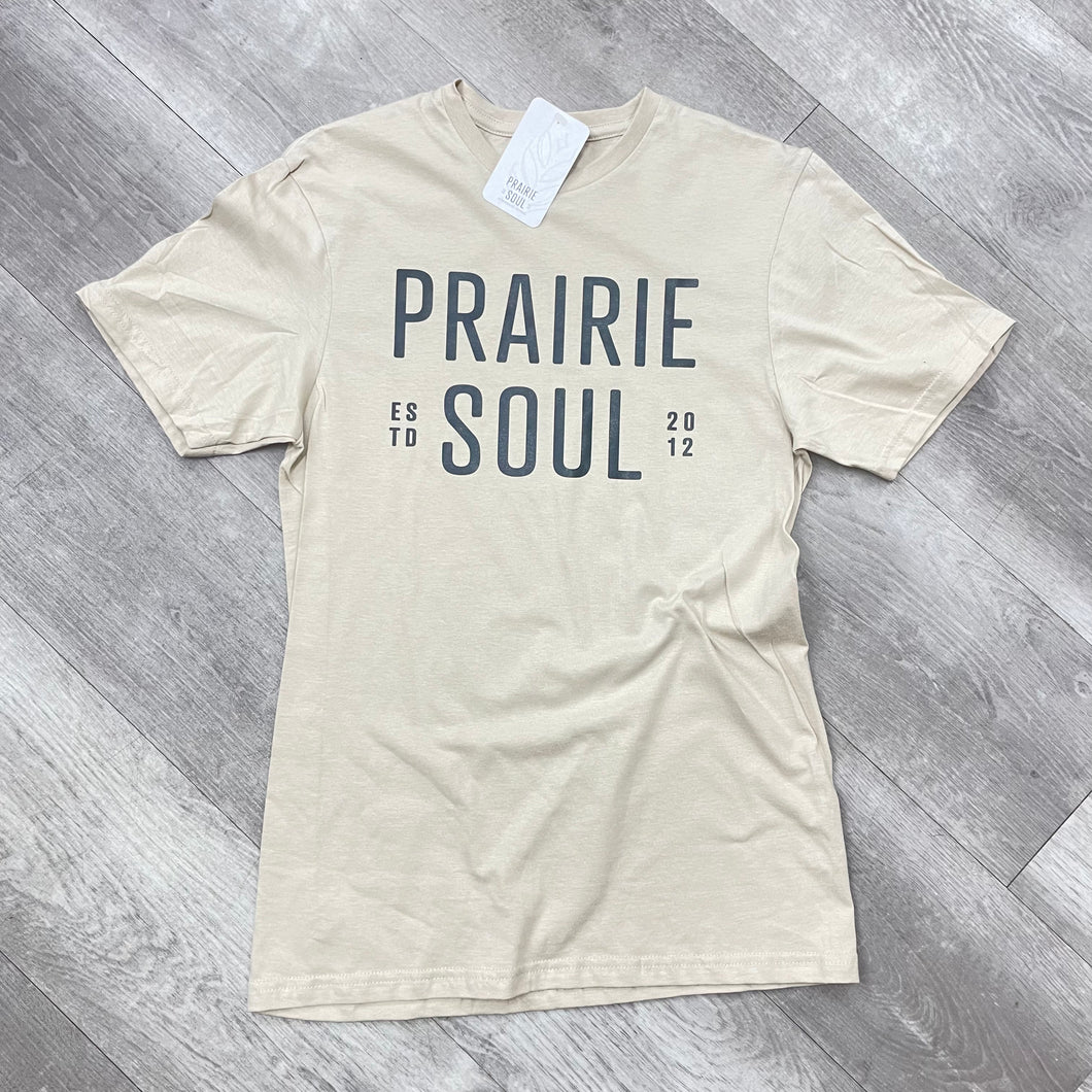 Prairie Soul Men's Tee / Sand / ESTD 2012