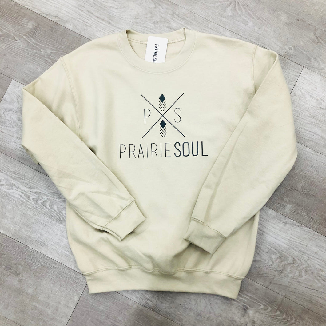 Prairie Soul Crewneck Sweater OG / Sand / X Logo