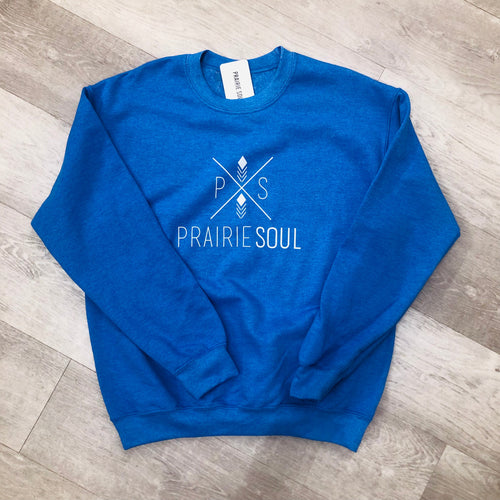 Prairie Soul Crewneck Sweater OG / Blue Sapphire / X logo