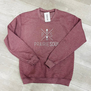 Prairie Soul Crewneck Sweater OG / Maroon Light / X Logo