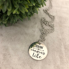 Loving the Camping Life Coin Necklace