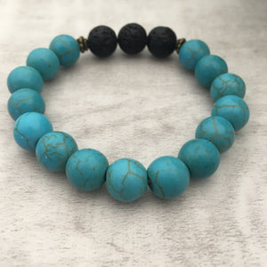 Stone Stacker Bracelet / Turquoise