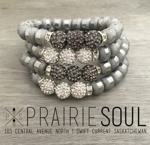 Slice Stacker Bracelet / Silver