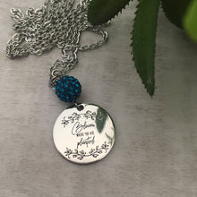 Bloom Where You Are Planted Coin Necklace