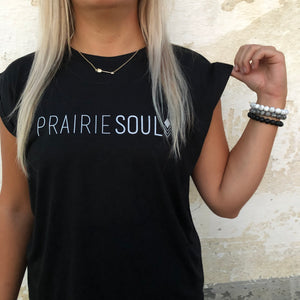Prairie Soul Rolled Sleeve Tee / Black