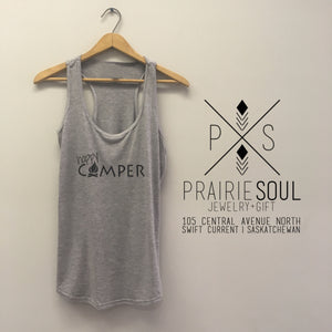 Prairie Soul Racerback Graphic Tank / Happy Camper
