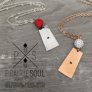 Saskatchewan Prairie Heart Necklace
