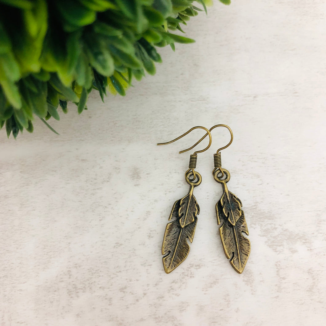 Charm Earring / Feather Double
