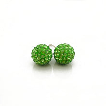 Glitterball Earrings - Green Peridot