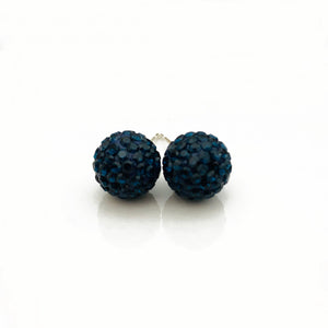 Glitterball Earrings - Blue Navy