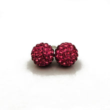 Glitterball Earrings - Pink Rose