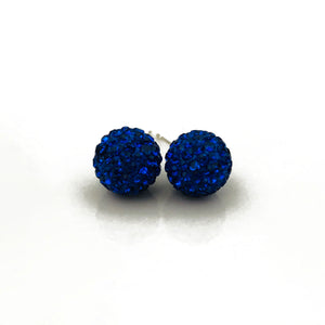 Glitterball Earrings - Royal Blue