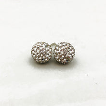Glitterball Earrings - White Diamond