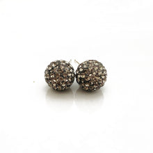Glitterball Earrings - Grey