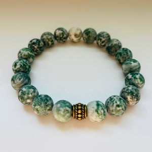 Stone Stacker Bracelet / Qinghai Jade