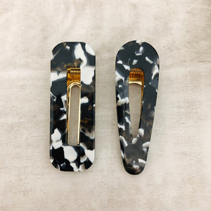 Hair Clip Black + White