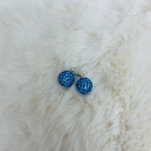 Glitterball Earrings - Blue Sapphire