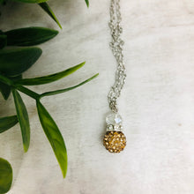 Glitterball Drop Necklace / Gold