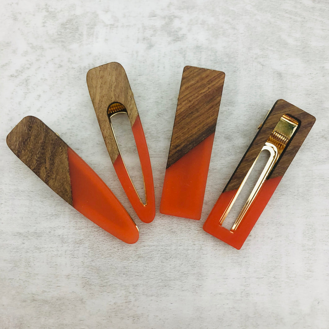 Hair Clip Natural Wood