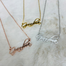 Stainless Steel / Custom calligraphy necklace IN STOCK