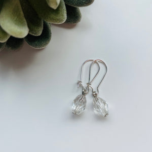 Earring / one of a kind #52 / silver faceted