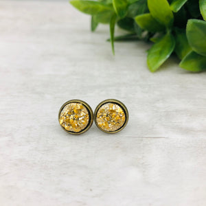 Druzy Earrings / Original / Gold