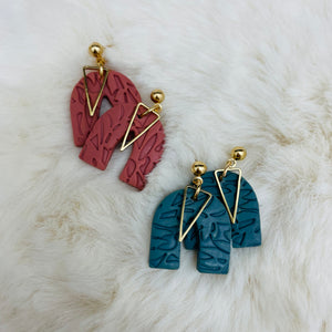Earrings Polymer / Arches + Triangles