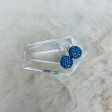 Glitterball Earrings - Blue Sapphire