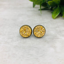 Druzy Earrings / Tall / Gold
