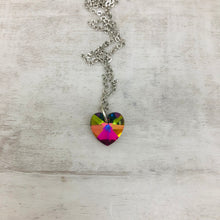 Necklace / Heart Silver Crystal