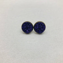 Druzy Earrings / Original / Purple Dark